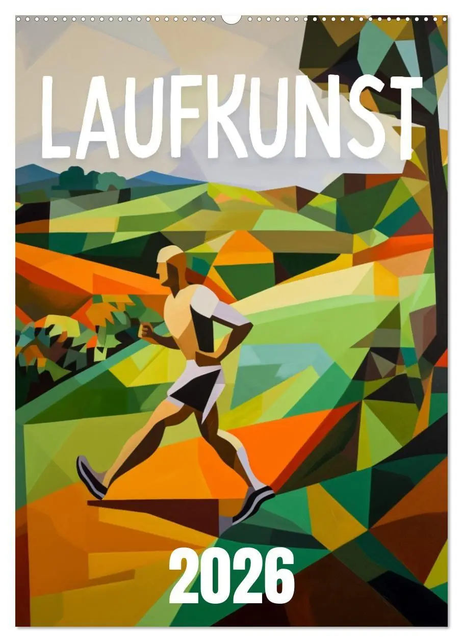 Cover: 9783516655971 | Laufkunst. (Wandkalender 2026 DIN A2 hoch), CALVENDO Monatskalender