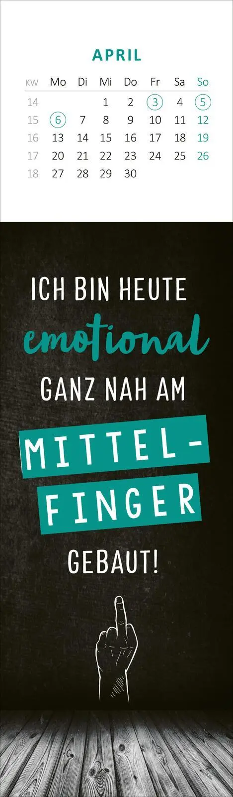 Bild: 4014489136071 | Lesezeichenkalender Ich bin nicht gemein. Ich bin nur anders nett....