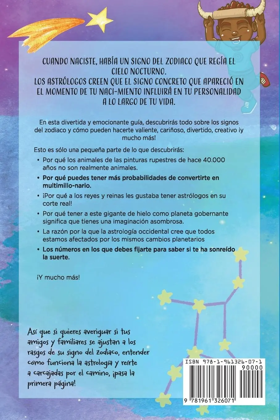Rückseite: 9781961326071 | Astrología para Niños | Aniela Publications | Taschenbuch | Spanisch