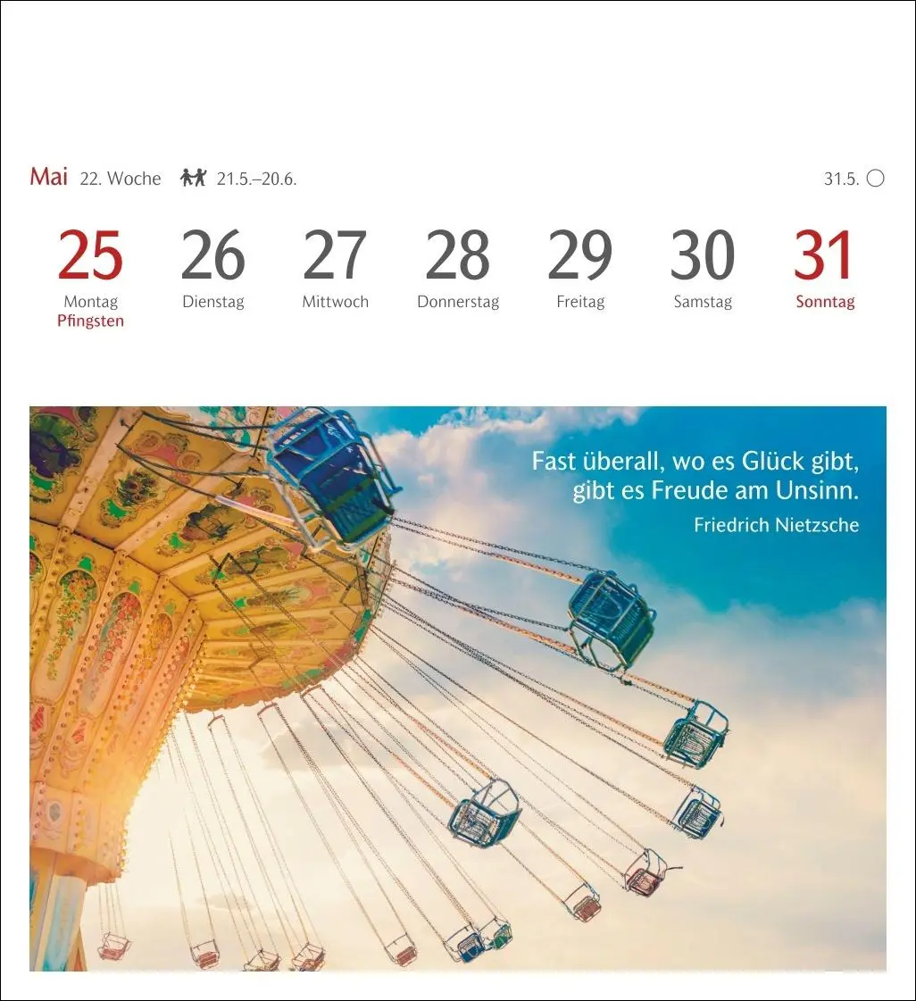Bild: 9783840036071 | Momente des Glücks Postkartenkalender 2026 - Wochenkalender mit...
