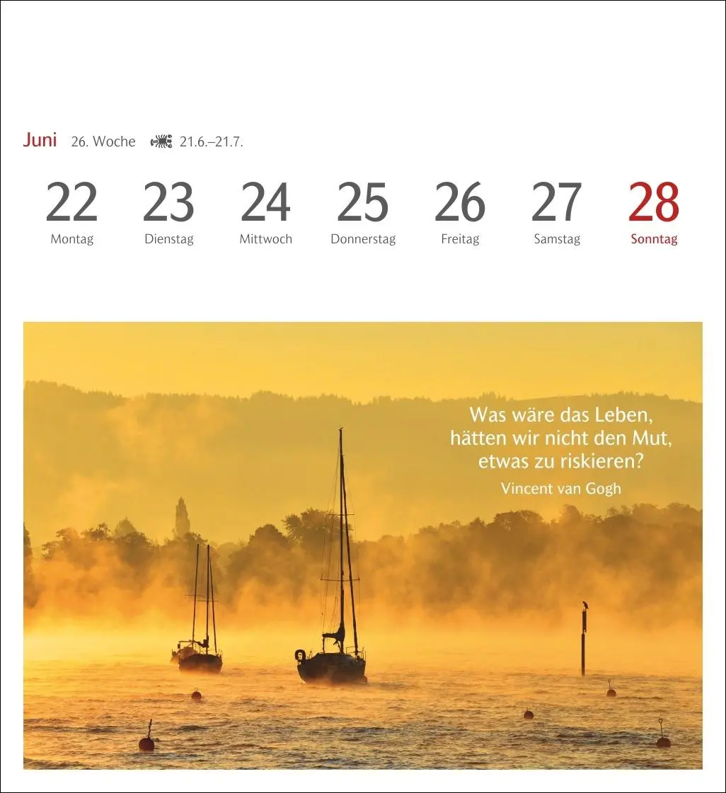 Bild: 9783840036071 | Momente des Glücks Postkartenkalender 2026 - Wochenkalender mit...