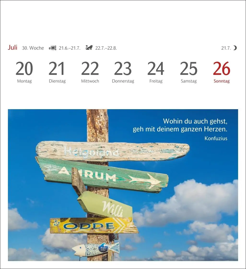Bild: 9783840036071 | Momente des Glücks Postkartenkalender 2026 - Wochenkalender mit...