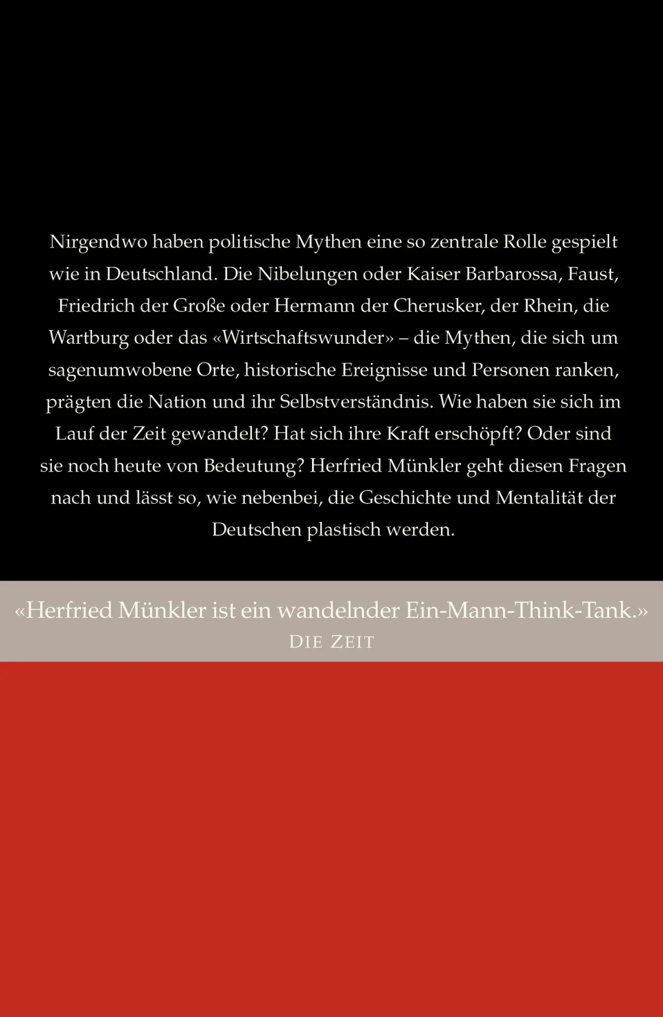 Rückseite: 9783871346071 | Die Deutschen und ihre Mythen | Herfried Münkler | Buch | Lesebändchen