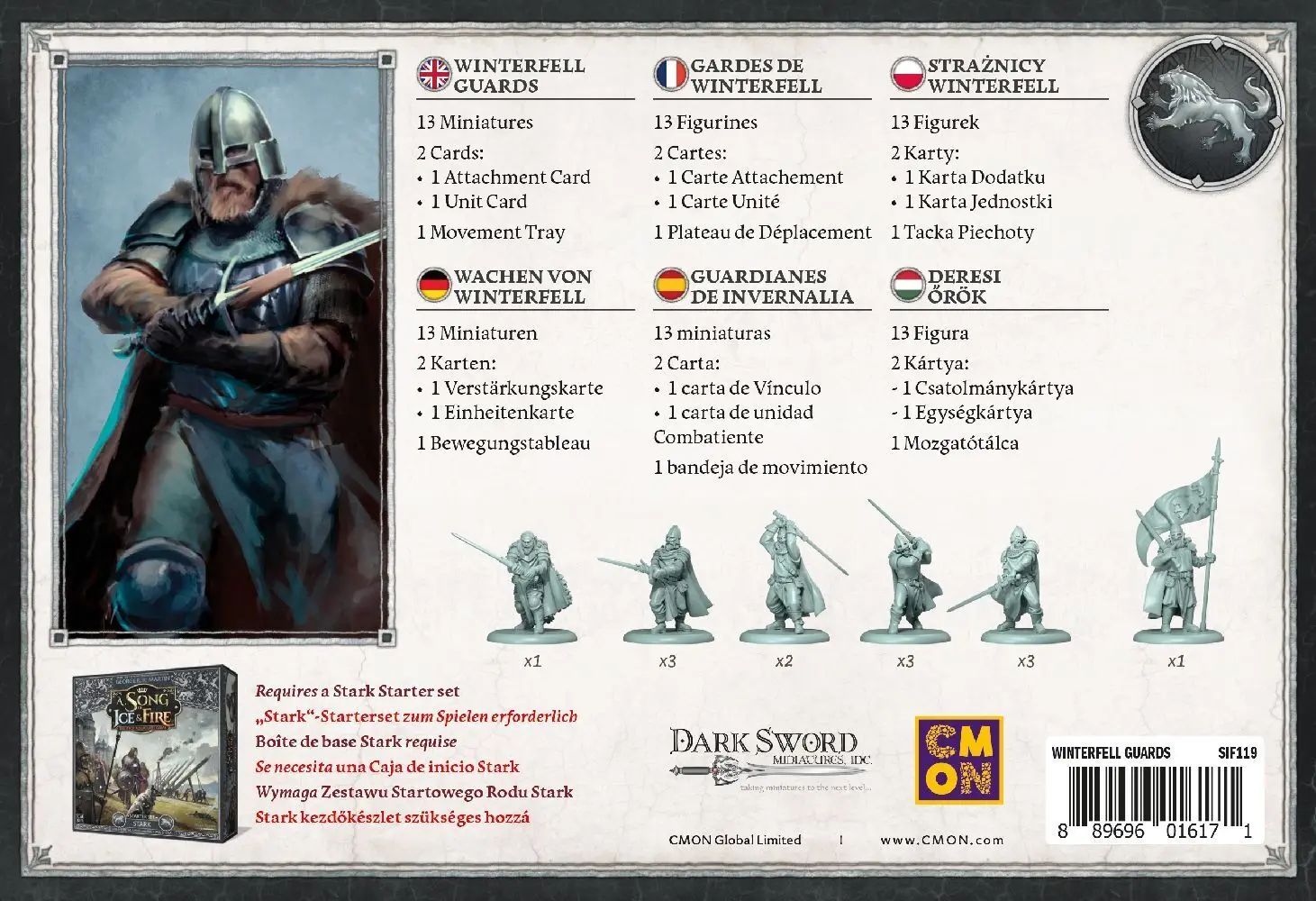 Bild: 889696016171 | A Song of Ice &amp; Fire Winterfell Guards (Wachen von Winterfell) | Spiel
