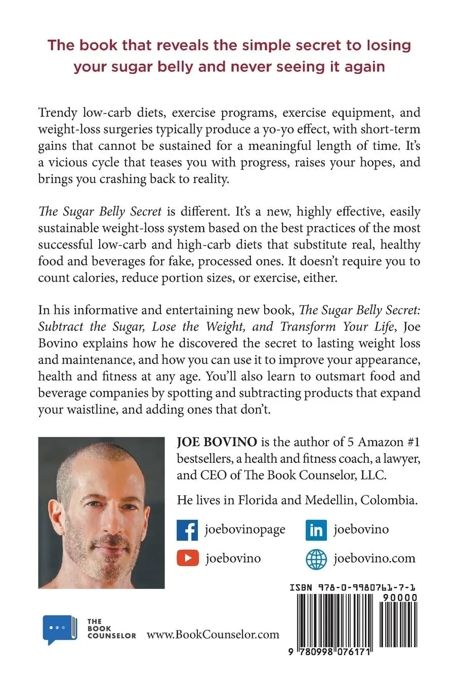 Rückseite: 9780998076171 | The Sugar Belly Secret | Joe Bovino | Taschenbuch | Englisch | 2018