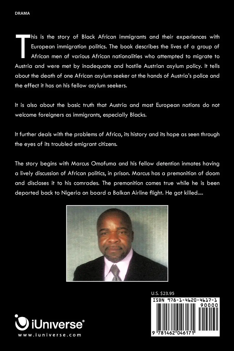 Rückseite: 9781462046171 | The Last Journey of Marcus Omofuma | An Account of Prison Experience