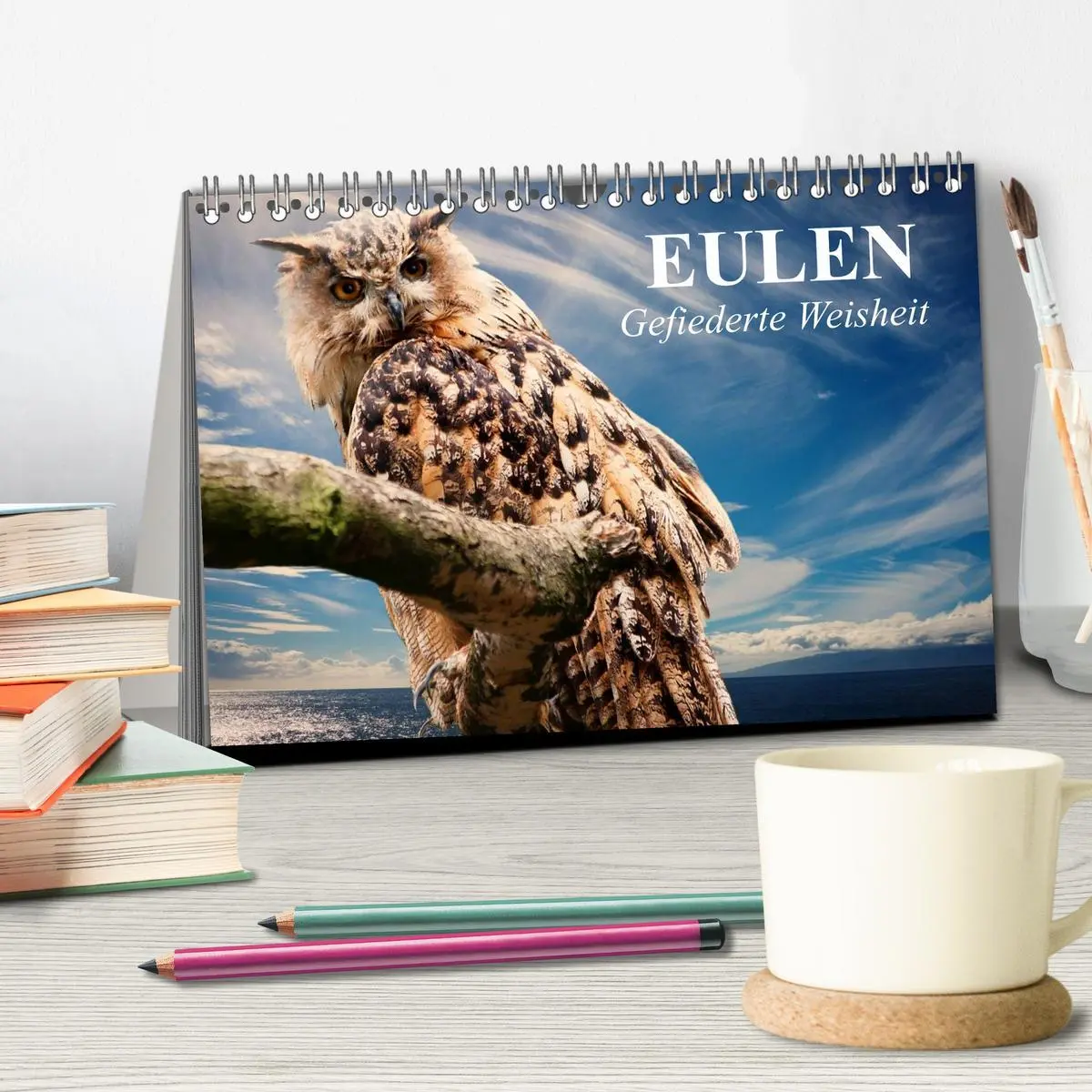 Bild: 9783457996171 | Eulen. Gefiederte Weisheit (Tischkalender 2026 DIN A5 quer),...