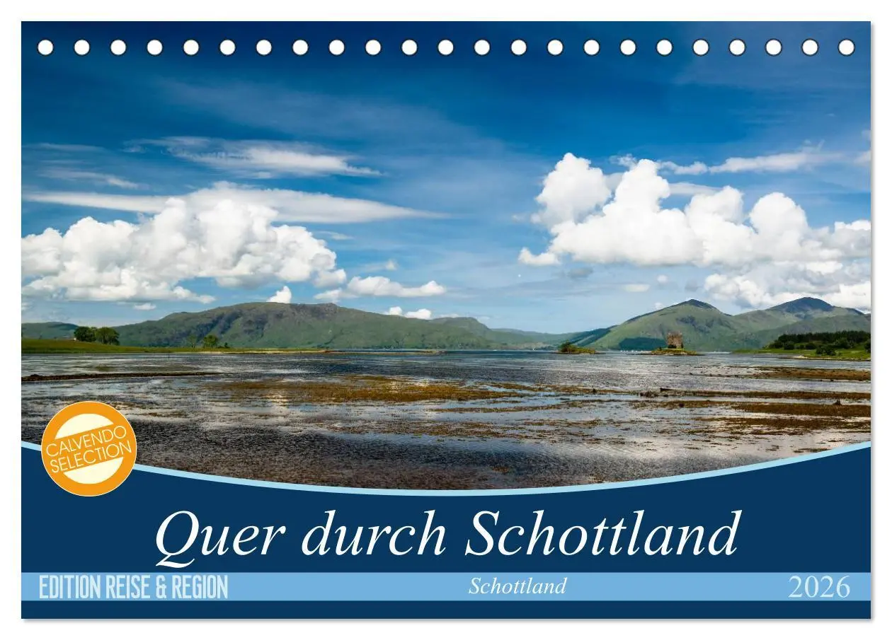 Cover: 9783516086171 | Quer durch Schottland (Tischkalender 2026 DIN A5 quer), CALVENDO...