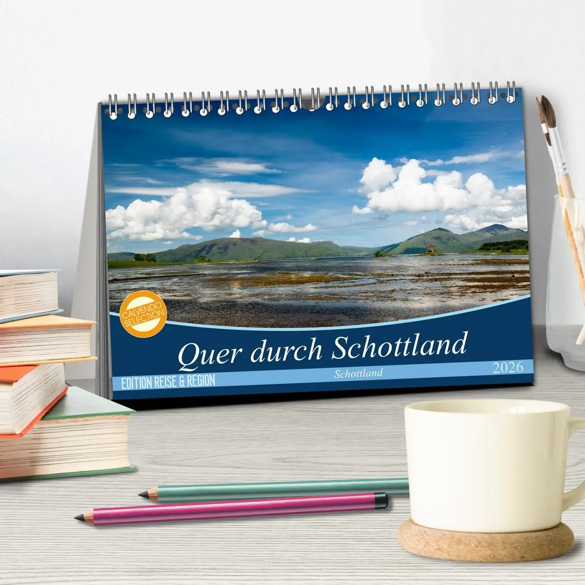 Bild: 9783516086171 | Quer durch Schottland (Tischkalender 2026 DIN A5 quer), CALVENDO...
