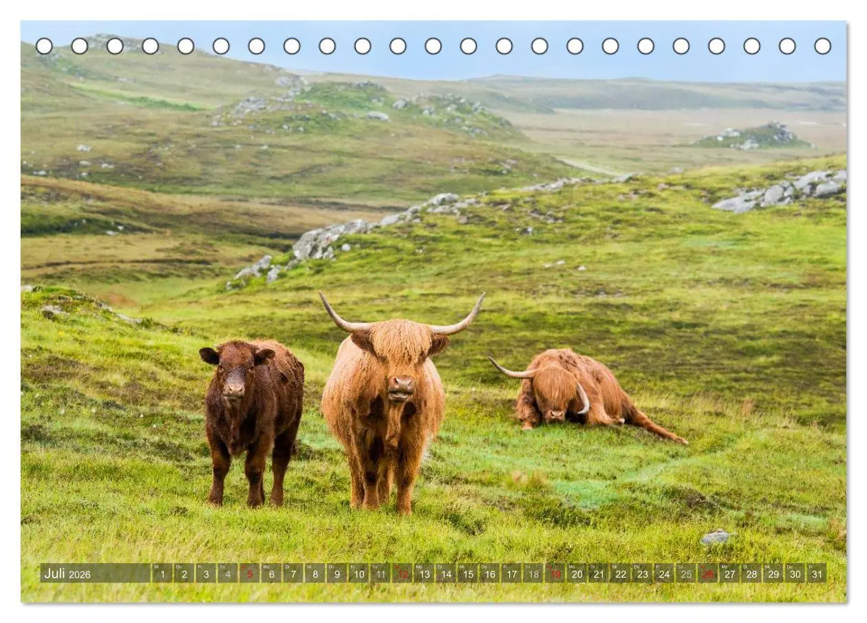Bild: 9783516086171 | Quer durch Schottland (Tischkalender 2026 DIN A5 quer), CALVENDO...
