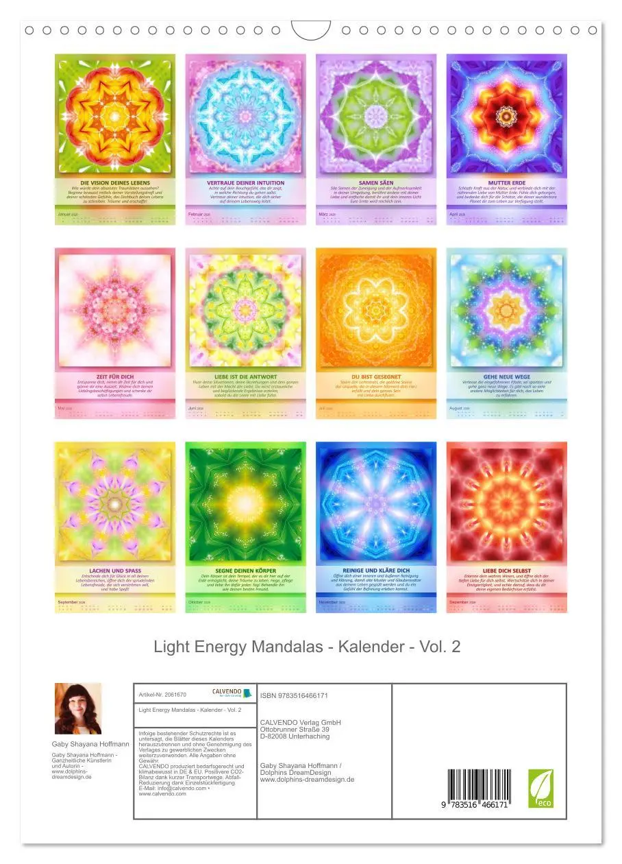 Bild: 9783516466171 | Light Energy Mandalas - Kalender - Vol. 2 (Wandkalender 2026 DIN A3...