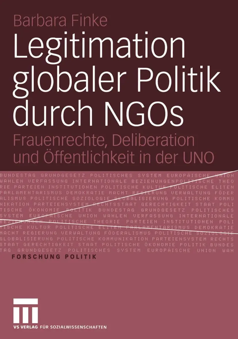 Cover: 9783531146171 | Legitimation globaler Politik durch NGOs | Barbara Finke | Taschenbuch