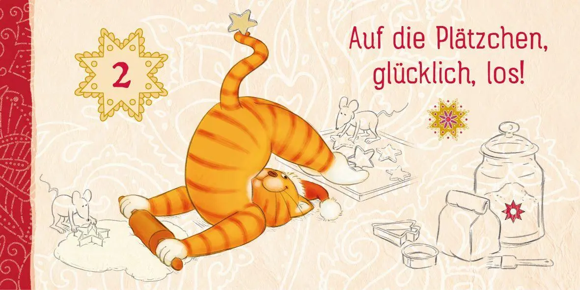 Bild: 9783629016171 | Klitzekleiner Adventskalender mit der Om-Katze | Pattloch Verlag
