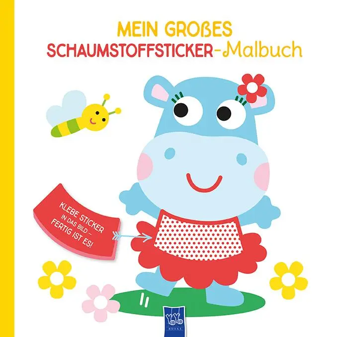 Cover: 9789464226171 | Mein großes Schaumstoffsticker-Malbuch - Nilpferd | Taschenbuch | 2022