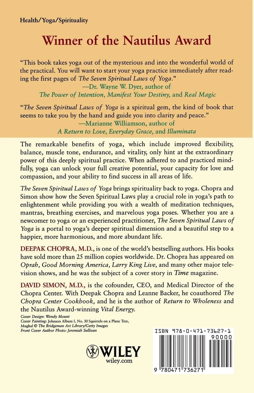 Rückseite: 9780471736271 | The Seven Spiritual Laws of Yoga | Deepak Chopra (u. a.) | Taschenbuch