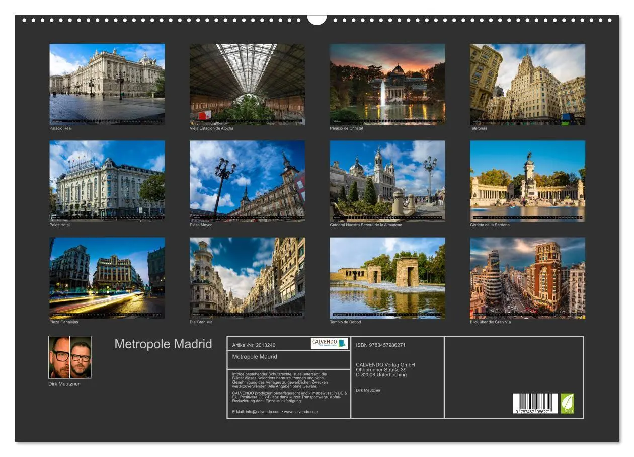 Bild: 9783457986271 | Metropole Madrid (Wandkalender 2026 DIN A2 quer), CALVENDO...