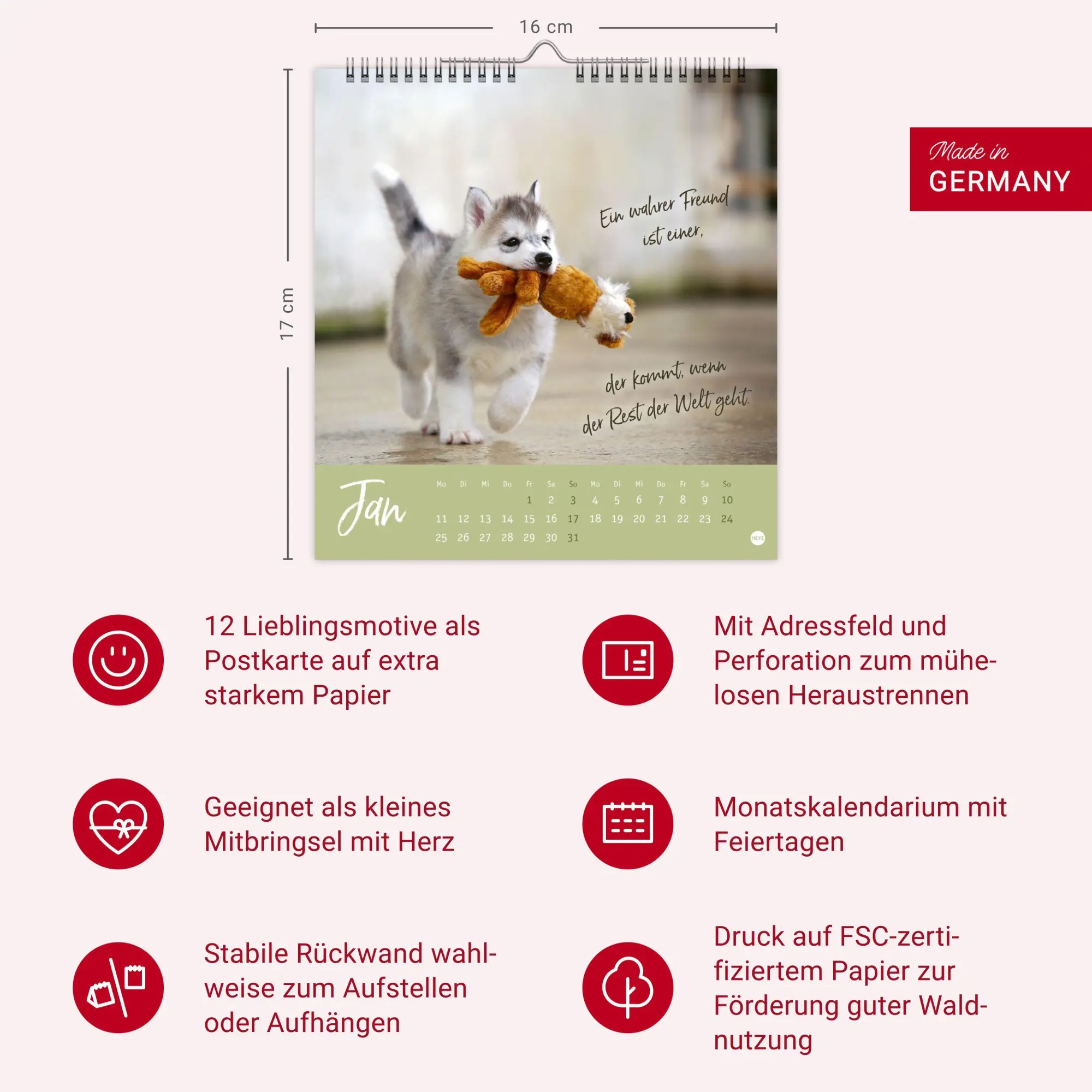 Bild: 9783756416271 | Ziemlich beste Freunde Postkartenkalender 2027 - Für immer dein | Heye