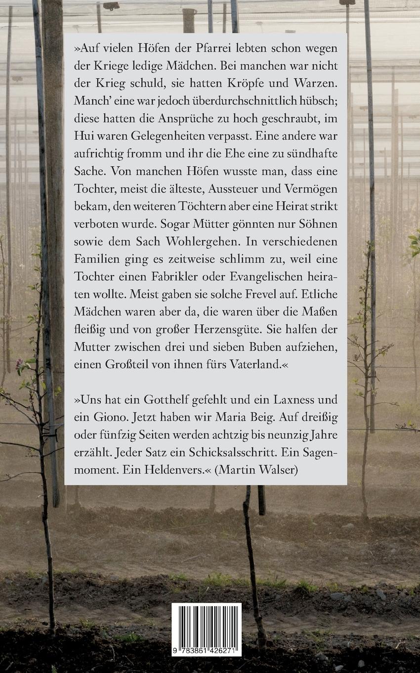 Rückseite: 9783861426271 | Hochzeitslose | Maria Beig | Taschenbuch | Paperback | 124 S. | 2023