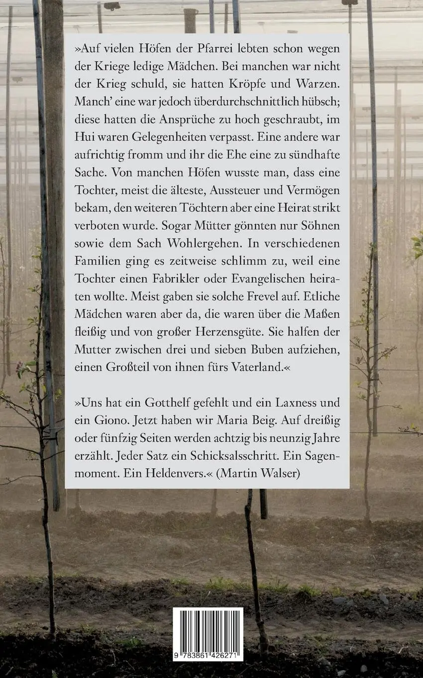 Rückseite: 9783861426271 | Hochzeitslose | Maria Beig | Taschenbuch | Paperback | 124 S. | 2023