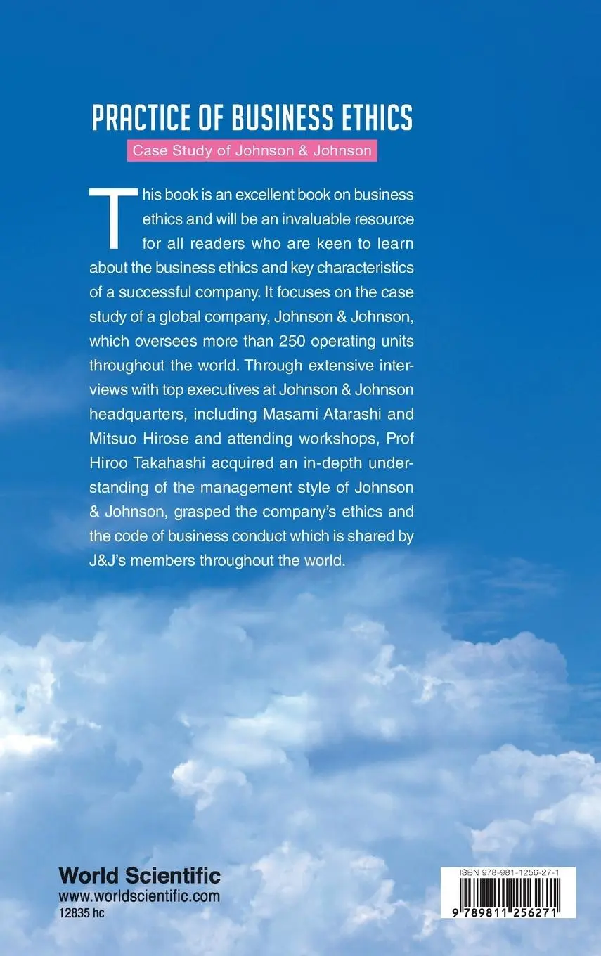 Rückseite: 9789811256271 | PRACTICE OF BUSINESS ETHICS - CASE STUDY JOHNSON &amp; JOHNSON | Hiroo