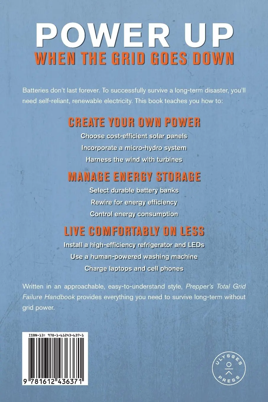 Rückseite: 9781612436371 | Prepper's Total Grid Failure Handbook | Alan Fiebig (u. a.) | Buch