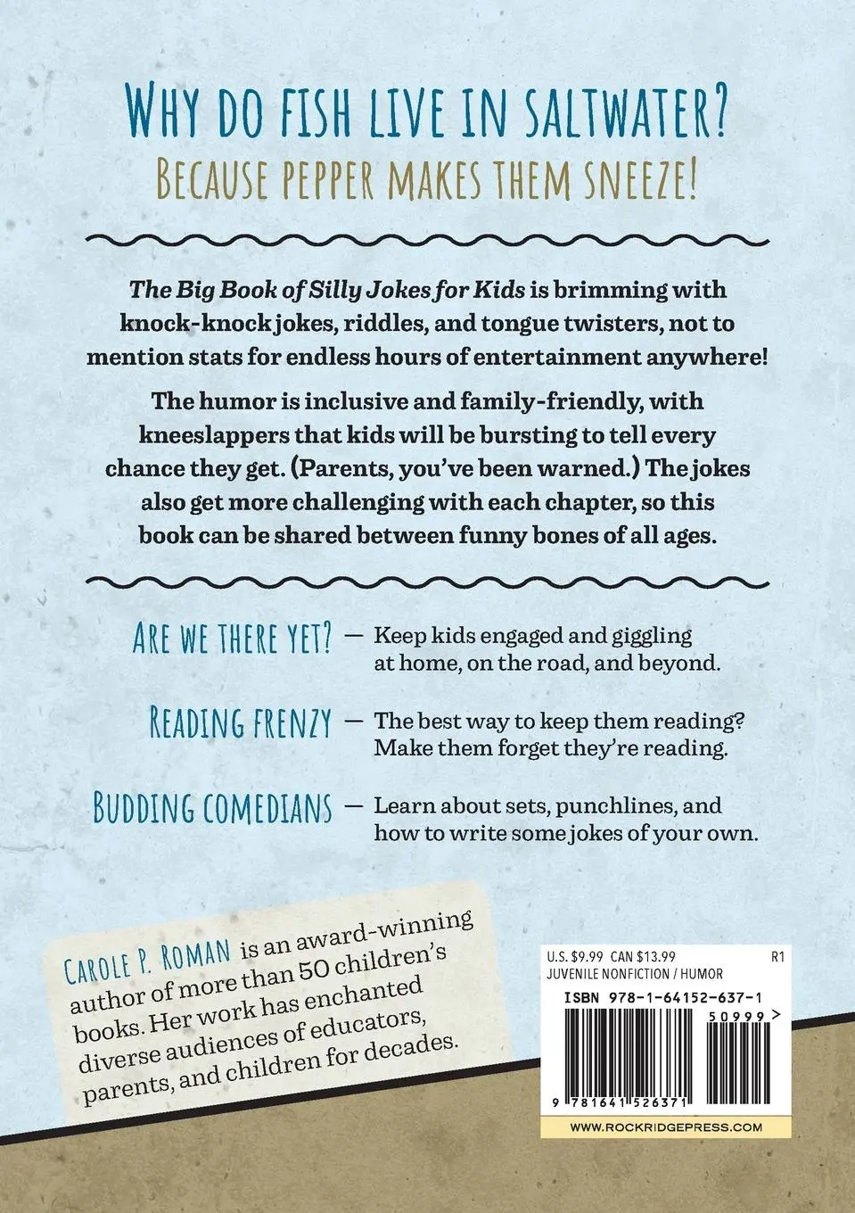 Rückseite: 9781641526371 | The Big Book of Silly Jokes for Kids | Carole P Roman | Taschenbuch