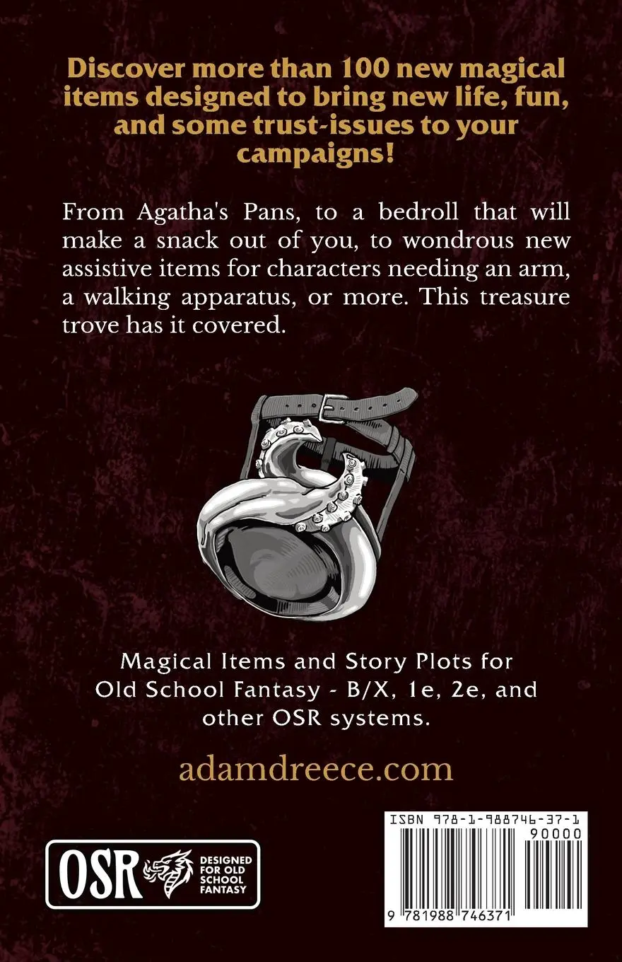 Rückseite: 9781988746371 | Wondrous and Perilous(TM) Treasures Volume 1, for Old School Fantasy