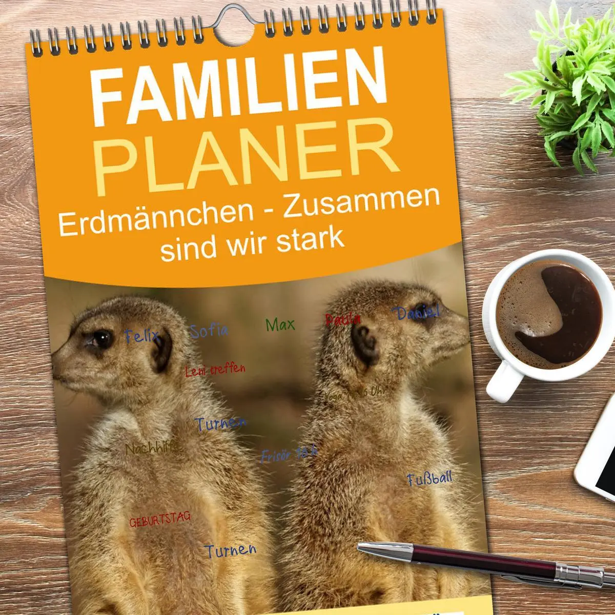 Bild: 9783516516371 | Familienplaner 2026 - Erdmännchen - Zusammen sind wir stark mit 5...