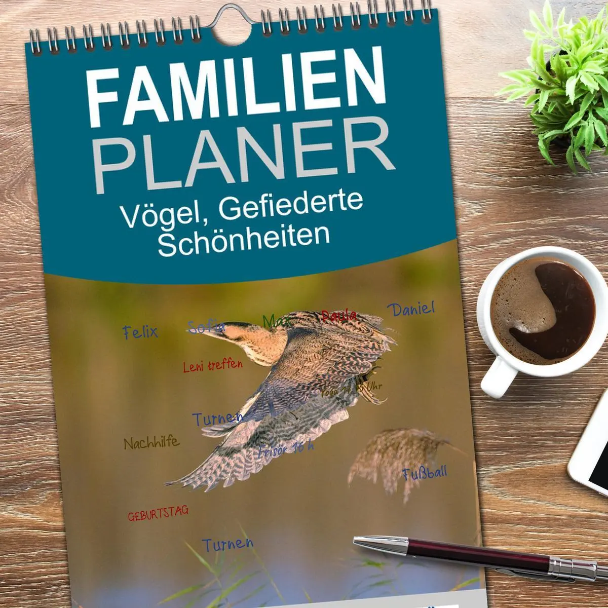 Bild: 9783516506471 | Familienplaner 2026 - Vögel, Gefiederte Schönheiten mit 5 Spalten...