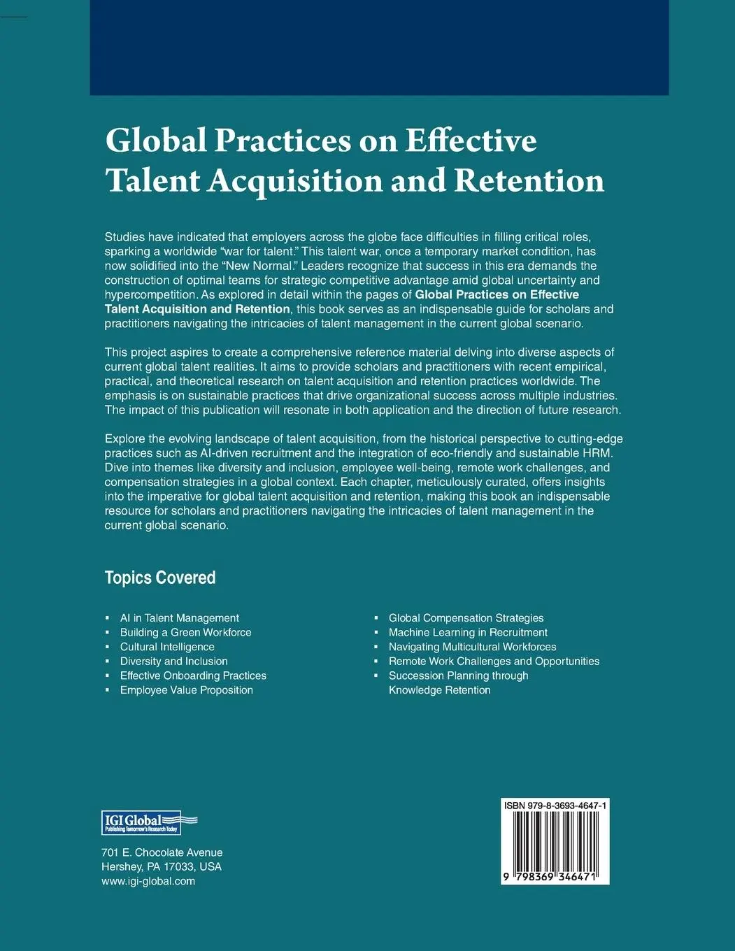 Rückseite: 9798369346471 | Global Practices on Effective Talent Acquisition and Retention | Buch