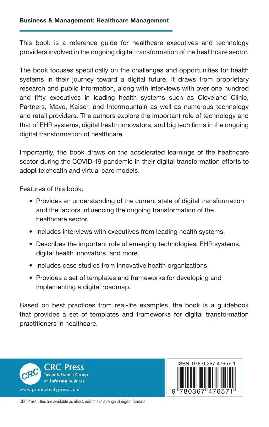 Rückseite: 9780367476571 | Healthcare Digital Transformation | Edward W. Marx (u. a.) | Buch