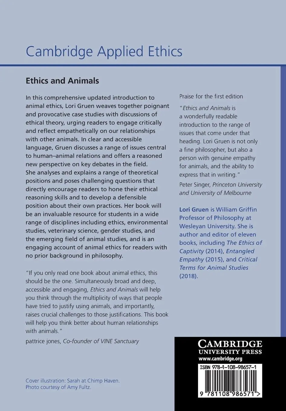 Rückseite: 9781108986571 | Ethics and Animals | Lori Gruen | Taschenbuch | Englisch | 2021