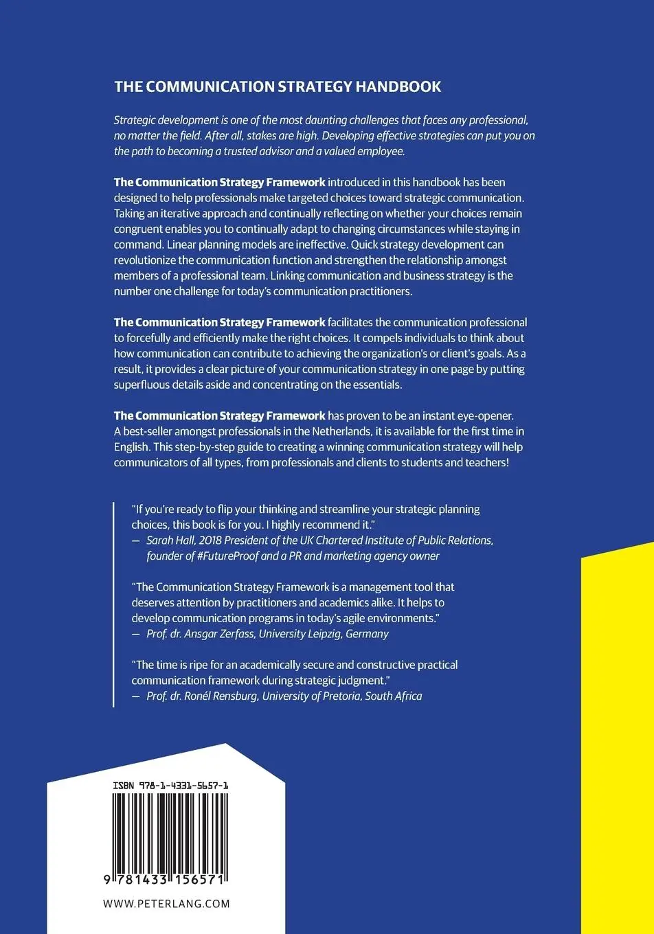 Rückseite: 9781433156571 | The Communication Strategy Handbook | Frank Körver (u. a.) | Buch