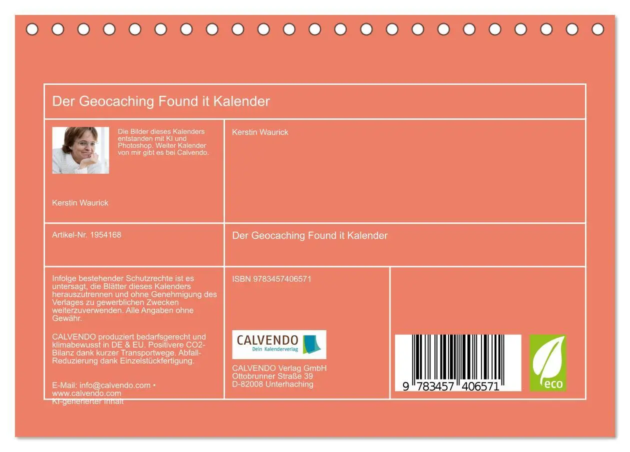 Bild: 9783457406571 | Der Geocaching Found it Kalender (Tischkalender 2026 DIN A5 quer),...