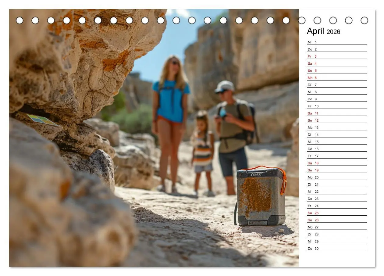 Bild: 9783457406571 | Der Geocaching Found it Kalender (Tischkalender 2026 DIN A5 quer),...