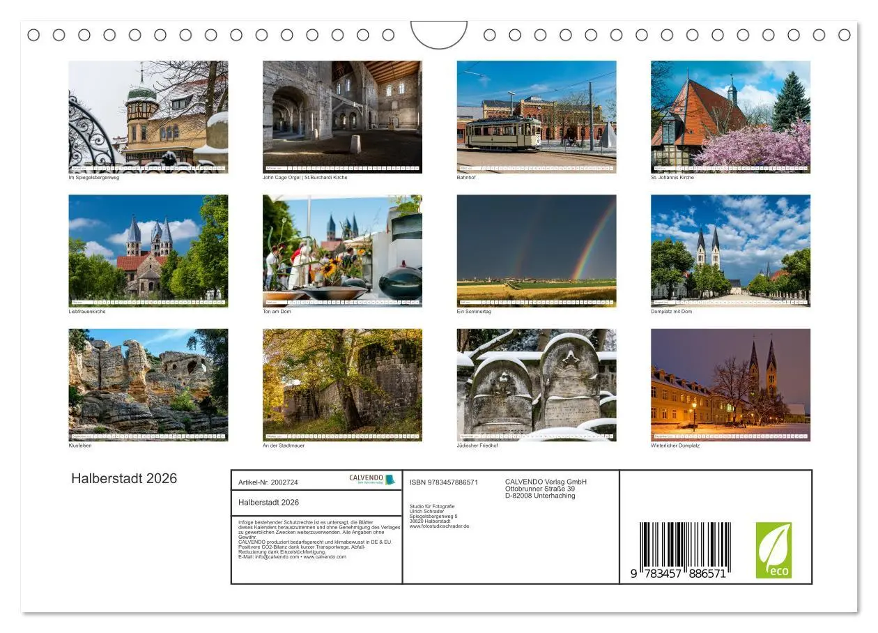 Bild: 9783457886571 | Halberstadt 2026 (Wandkalender 2026 DIN A4 quer), CALVENDO...