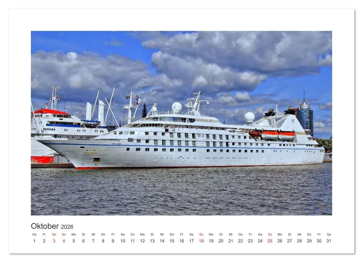 Bild: 9783516046571 | Kreuzfahrtschiffe Kurs Hamburg 2026 (Wandkalender 2026 DIN A2...