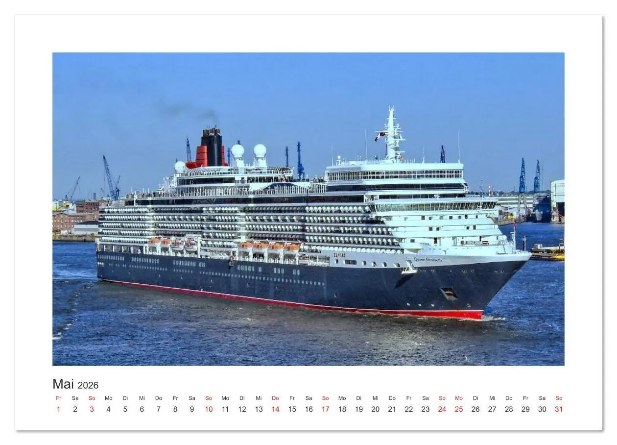 Bild: 9783516046571 | Kreuzfahrtschiffe Kurs Hamburg 2026 (Wandkalender 2026 DIN A2...
