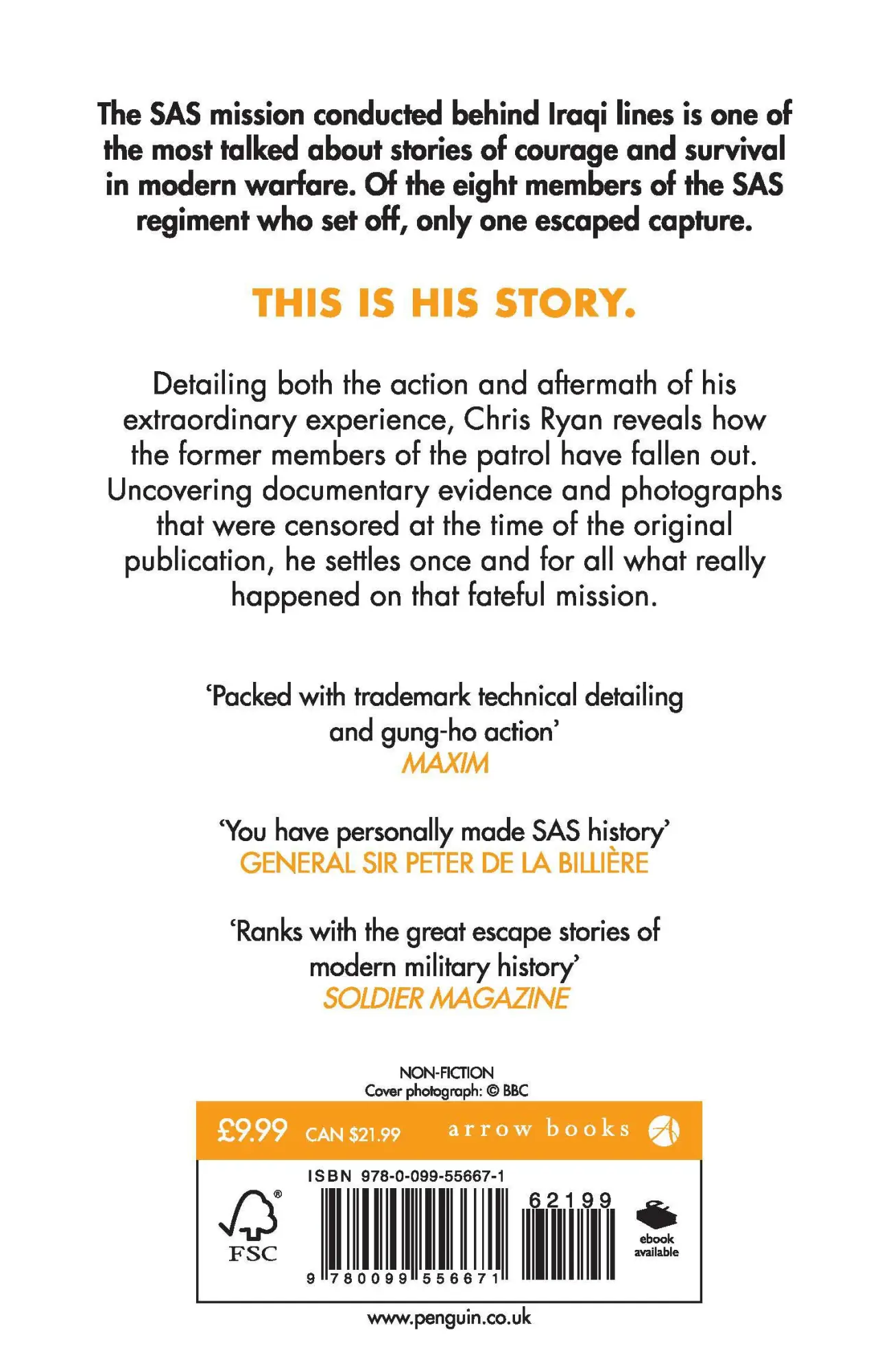 Rückseite: 9780099556671 | The One That Got Away | Chris Ryan | Taschenbuch | Englisch | 2011