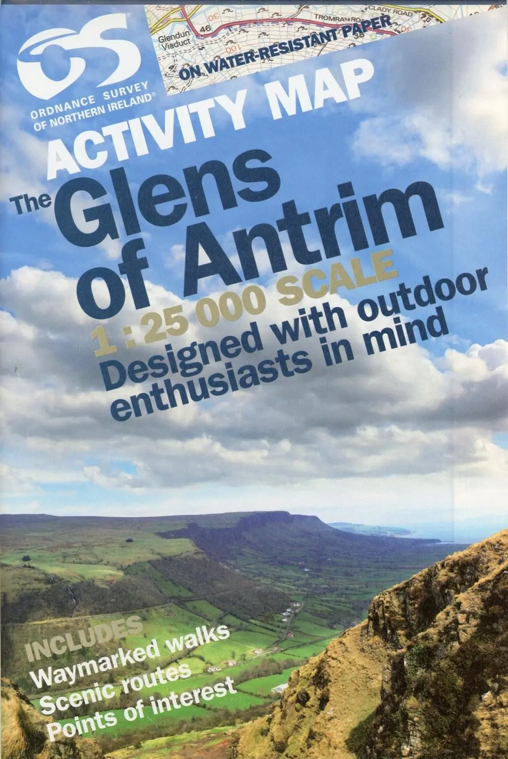 Cover: 9781905306671 | Wanderkarte Glens of Antrim | water resistant paper | Ordnance Survey