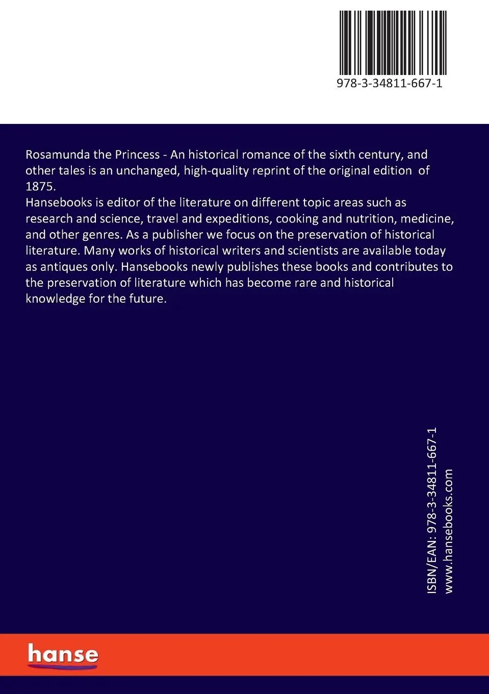 Rückseite: 9783348116671 | Rosamunda the Princess | Algernon Kingsford | Taschenbuch | Englisch