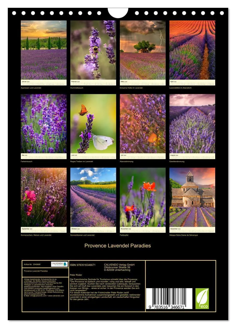 Bild: 9783516346671 | Provence Lavendel Paradies (Wandkalender 2026 DIN A4 hoch),...