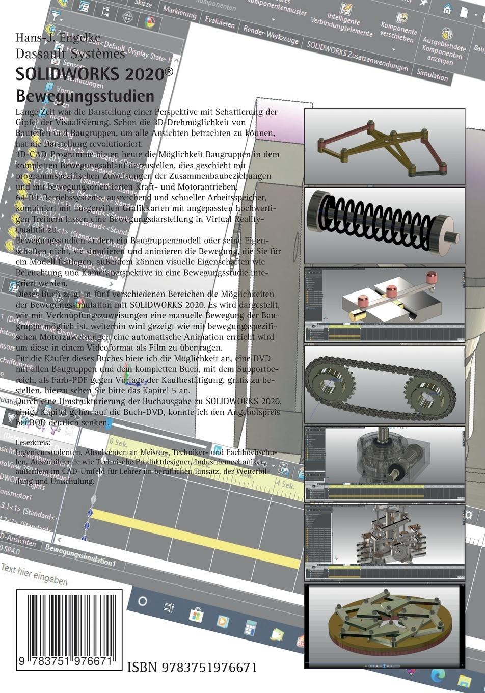 Rückseite: 9783751976671 | SOLIDWORKS 2020 Bewegungsstudien | Hans-J. Engelke | Taschenbuch