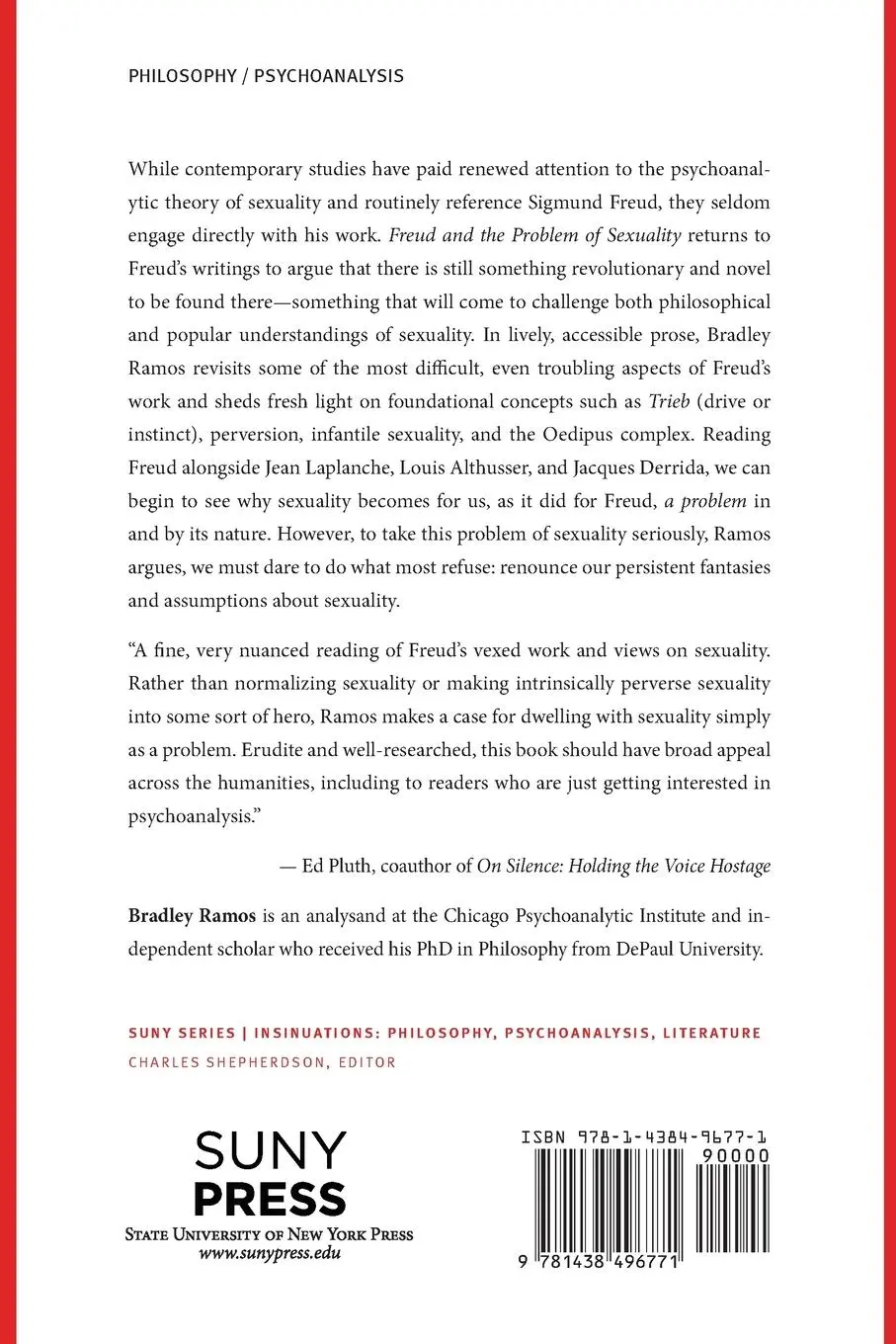 Rückseite: 9781438496771 | Freud and the Problem of Sexuality | Bradley Benjamin Ramos | Buch