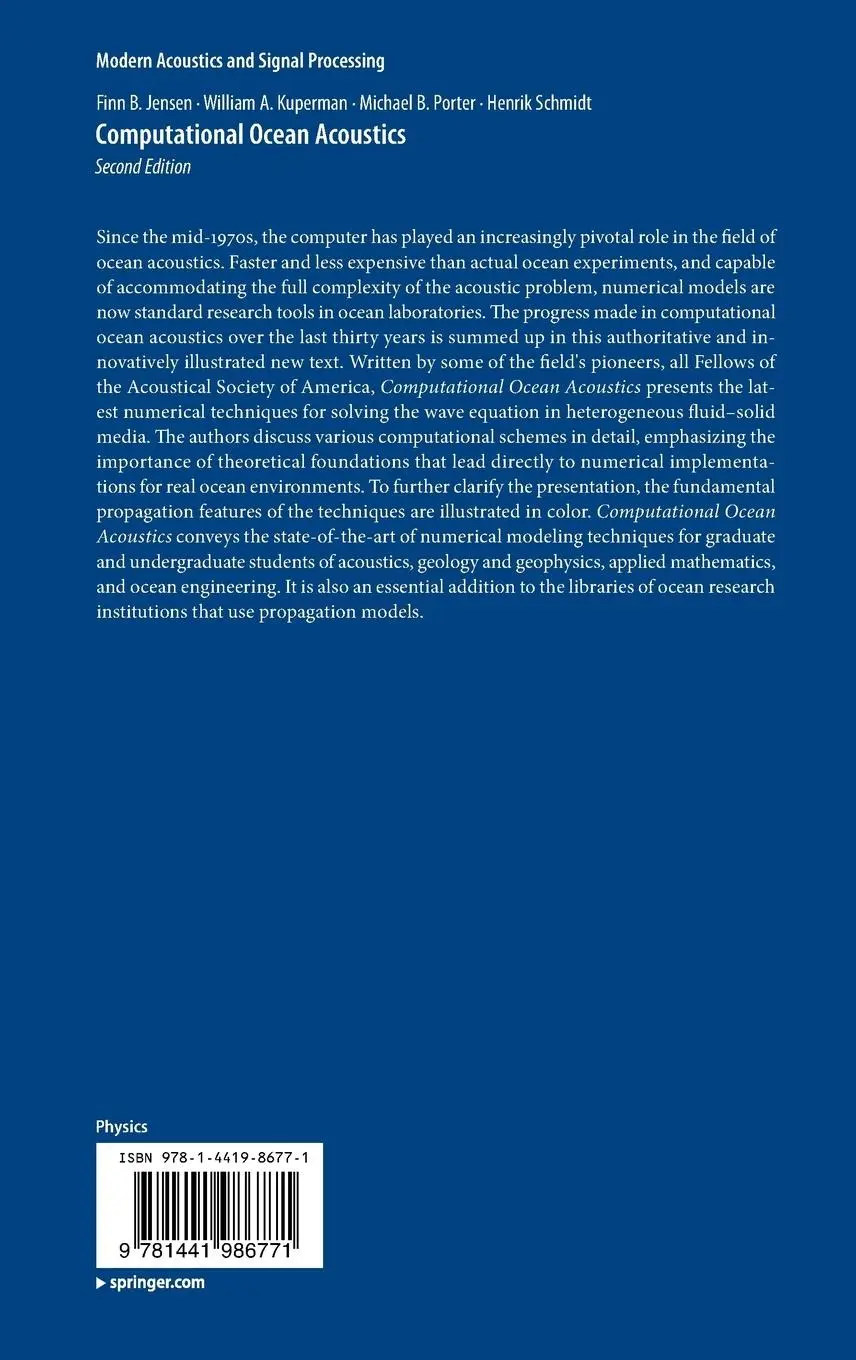 Rückseite: 9781441986771 | Computational Ocean Acoustics | Finn B. Jensen (u. a.) | Buch | xviii