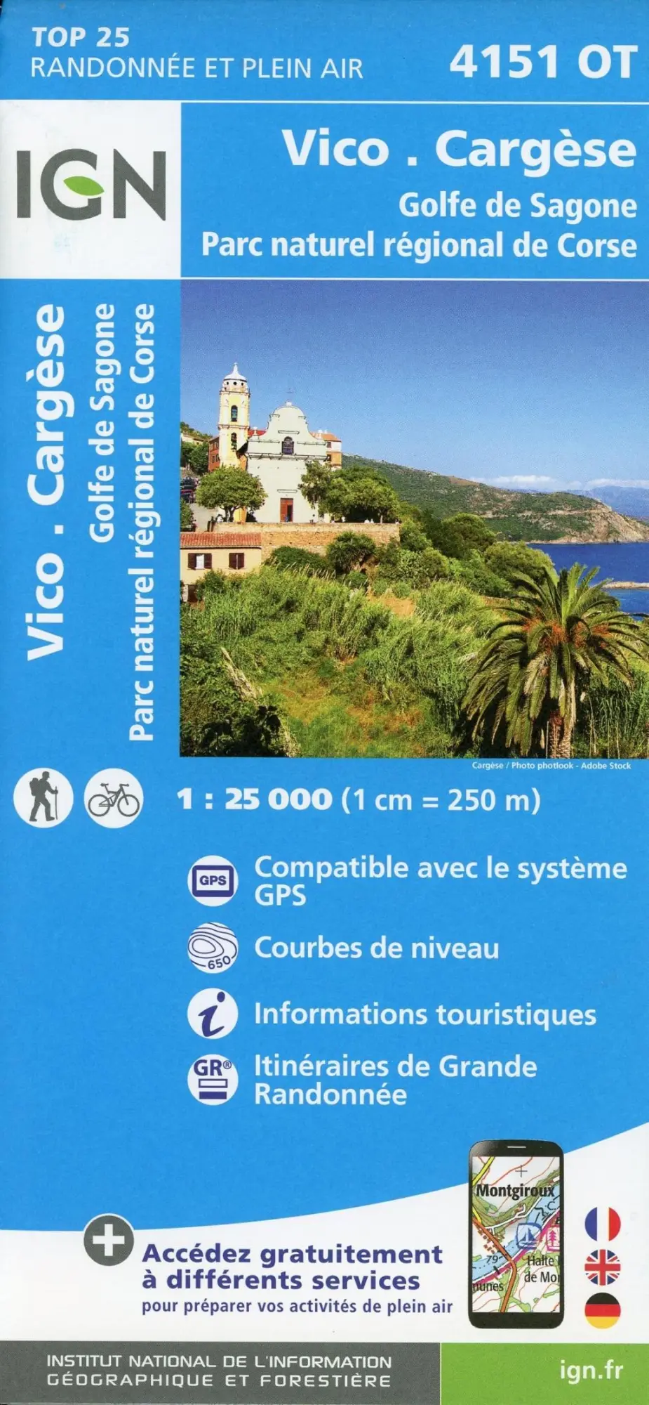 Cover: 9782758546771 | Vico Cargèse Golfe de sagone. Parc naturel régional de Corse 1 : 25...