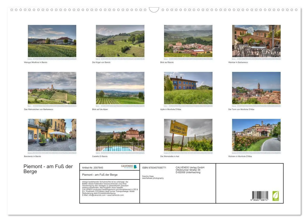 Bild: 9783457936771 | Piemont - am Fuß der Berge (Wandkalender 2026 DIN A2 quer),...