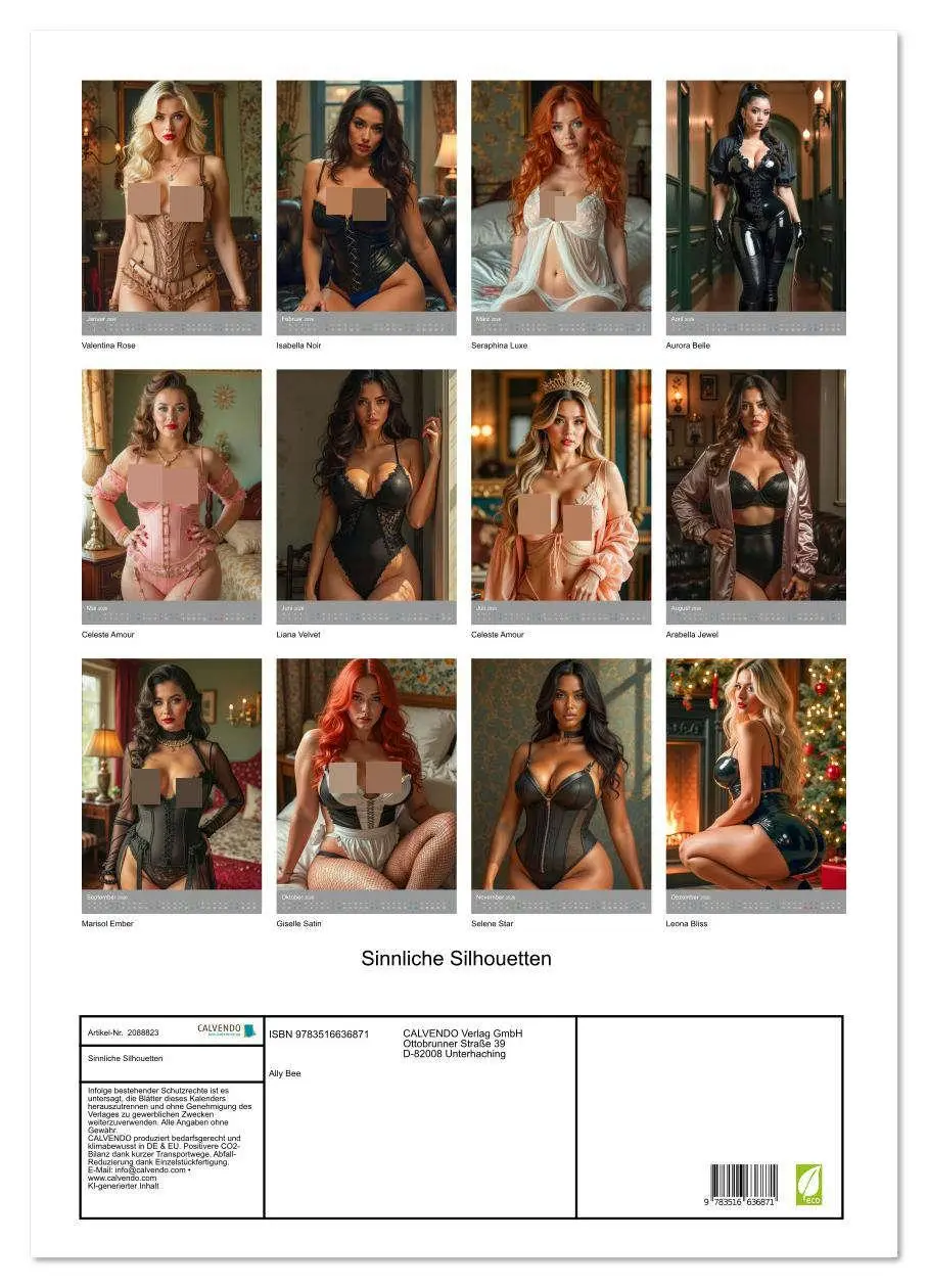 Bild: 9783516636871 | Sinnliche Silhouetten (Wandkalender 2026 DIN A2 hoch), CALVENDO...