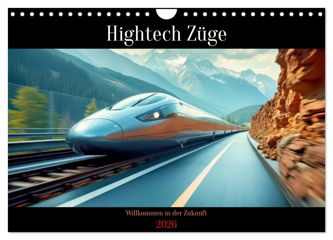 Cover: 9783516706871 | Hightech Züge (Wandkalender 2026 DIN A4 quer), CALVENDO Monatskalender