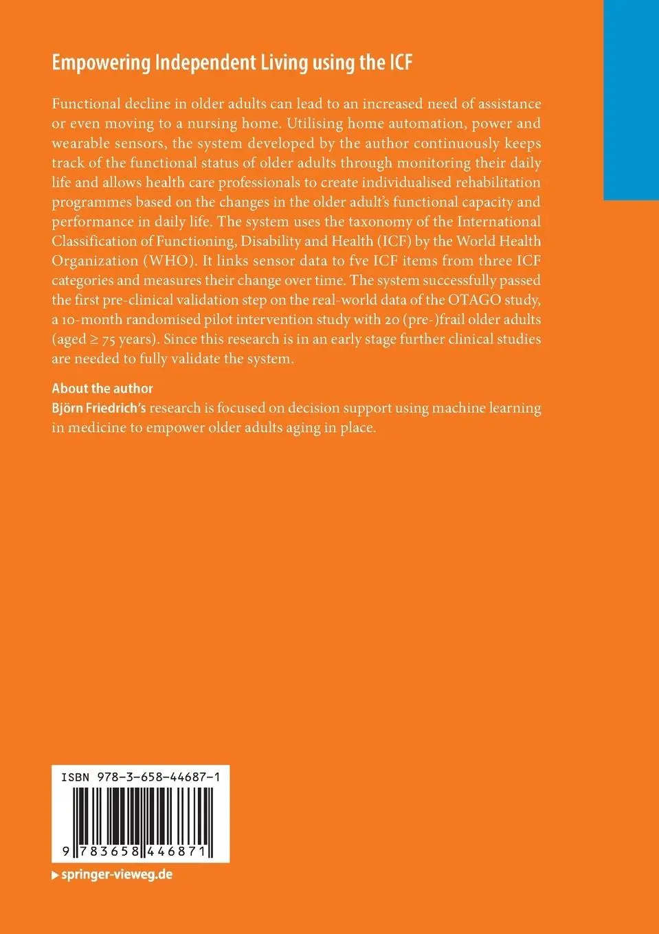 Rückseite: 9783658446871 | Empowering Independent Living using the ICF | Björn Friedrich | Buch
